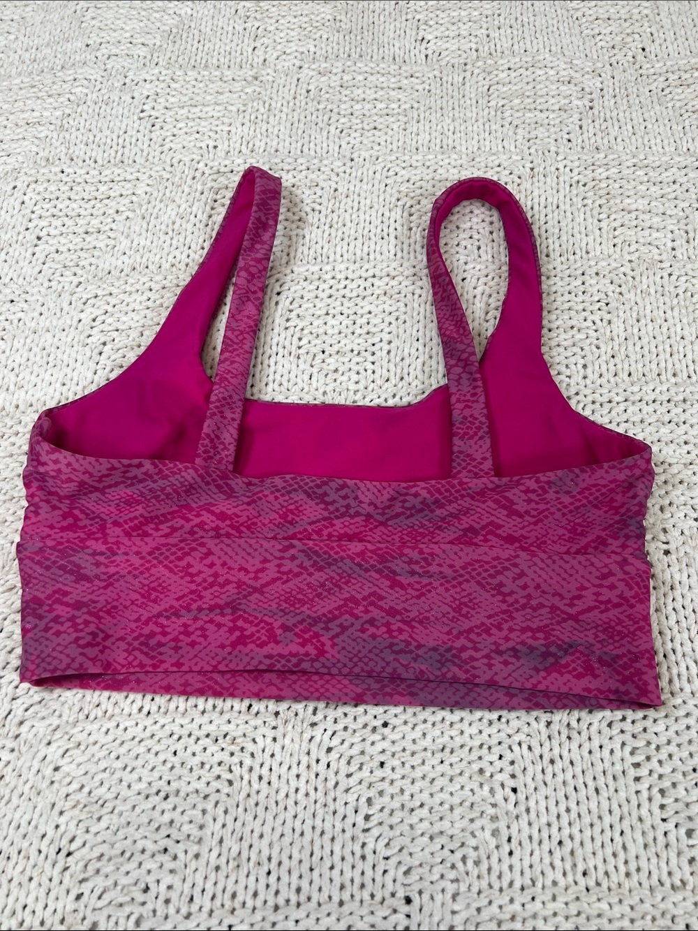 Beach Riot Fuchsia-Pink Patterned Sports Bra - Picture 2 of 10